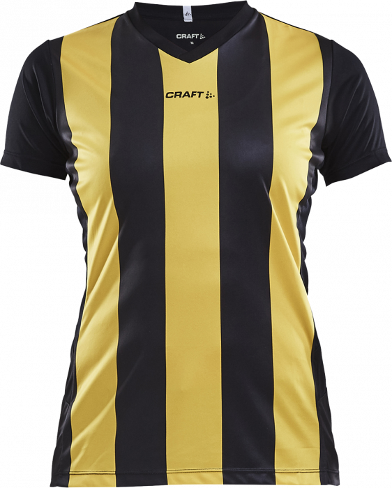 Craft - Progress Jersey Stripe Woman - Black & yellow