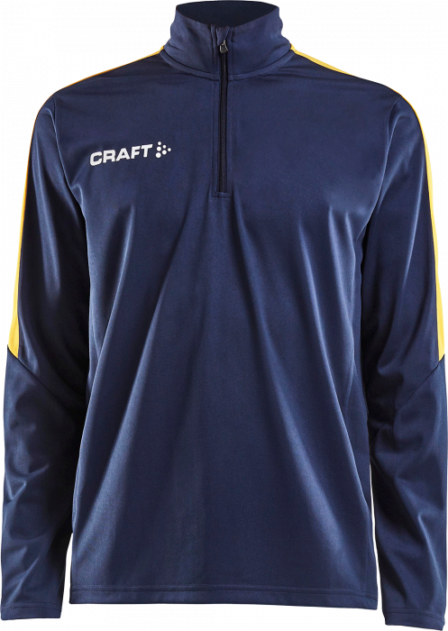 Craft - Progress Halfzip Junior - Navy blue & yellow