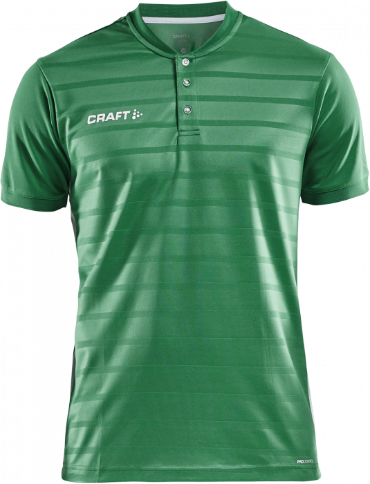 Craft - Pro Control Button Jersey Youth - Verde & branco