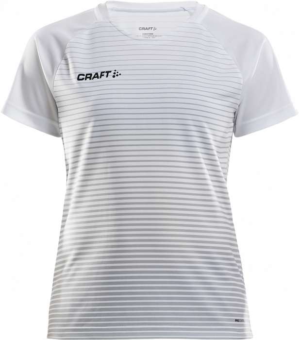 Craft - Pro Control Stripe Jersey Woman - White & melange grey