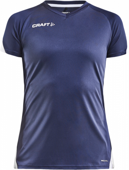 Craft - Pro Control Impact Tee Women - Marineblauw & wit