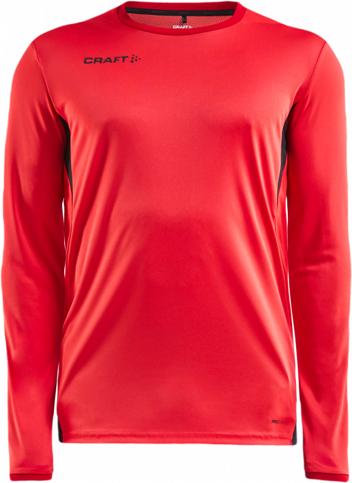 Craft - Pro Control Impact Longsleeve Jersey - Bright Red & czarny