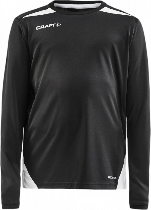 Craft - Pro Control Impact Longsleeve Tee Junior - Svart & vit