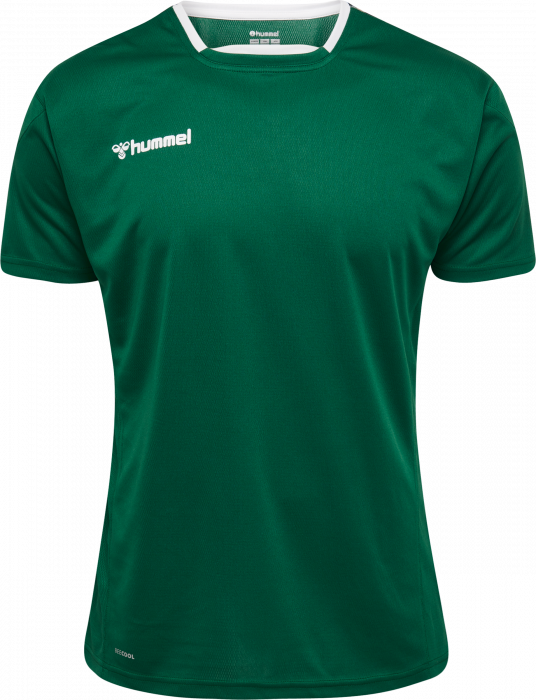 Hummel - Authentic Poly Jersey S/s - Evergreen & branco