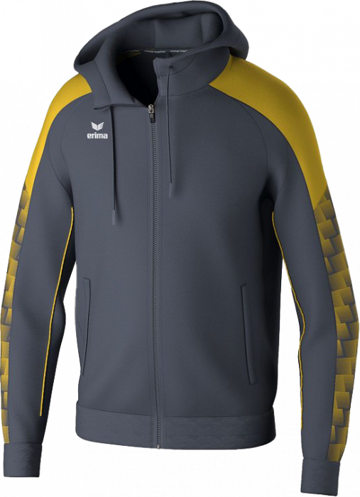 Erima - Evo Star Training Jacket With Hood - Slate Grey & yellow