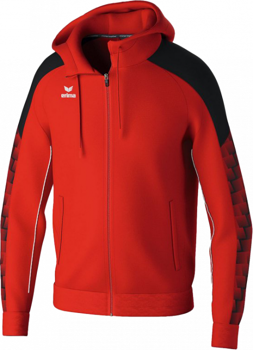 Erima - Evo Star Training Jacket With Hood - Rot & schwarz