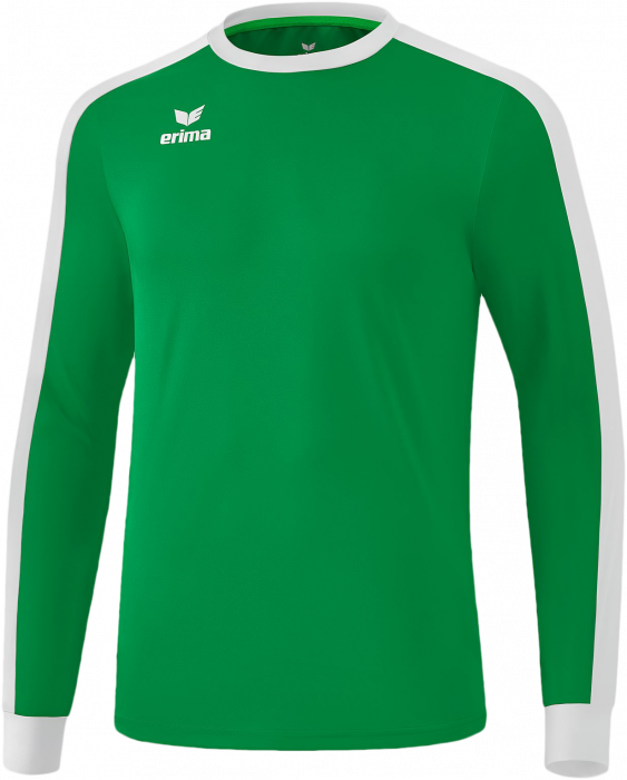 Erima - Retro Star Longsleeve Jersey - Emerald & bianco