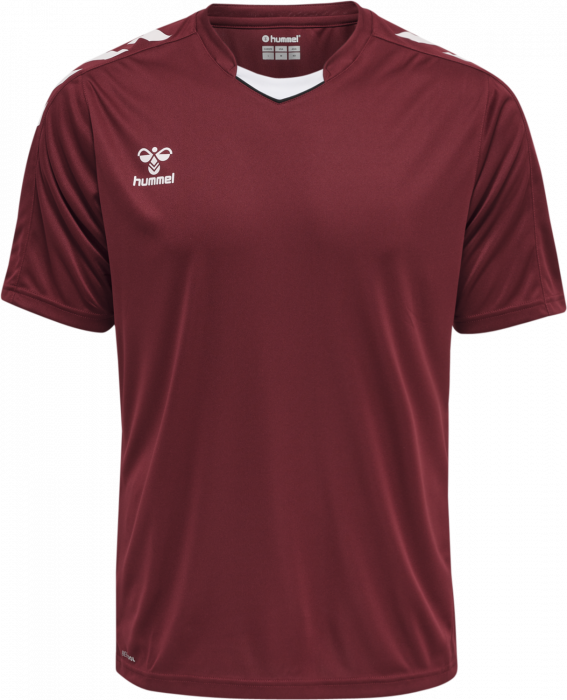 Hummel - Core Xk Poly Jersey - Maroon & bianco