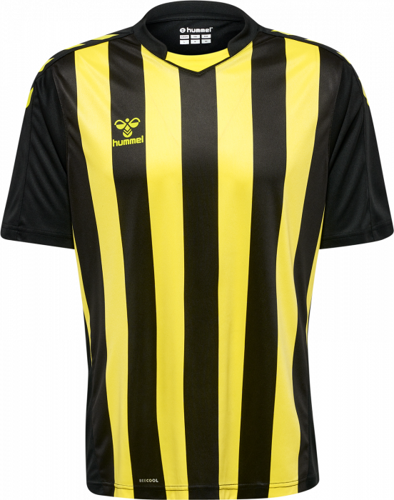 Hummel - Core Xk Striped Jersey - Nero & yellow