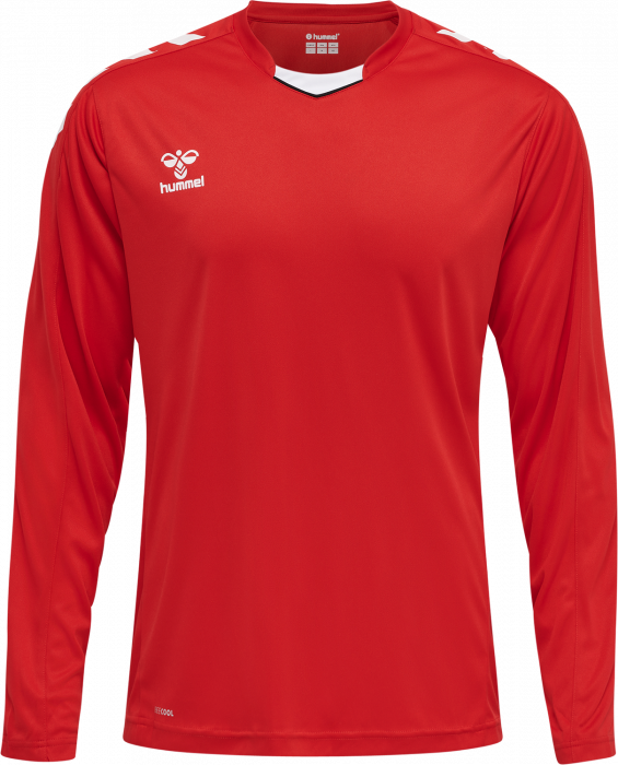 Hummel - Core Xk Poly Jersey Long - True Red & blanco