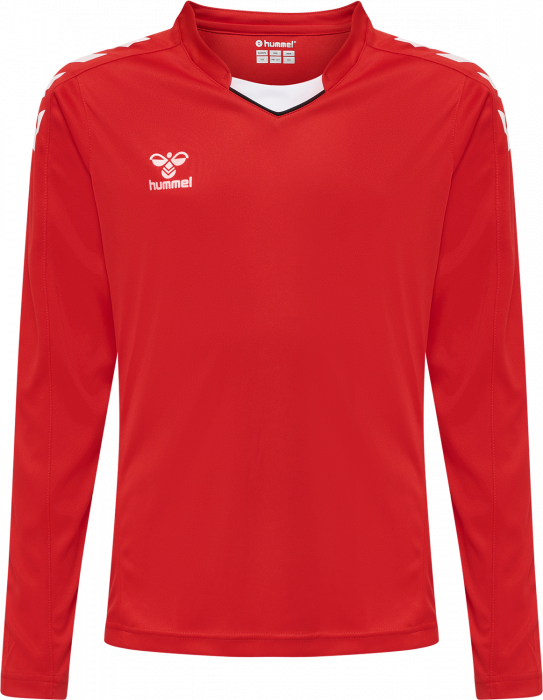 Hummel - Core Xk Poly Jersey Long Jr - True Red & branco