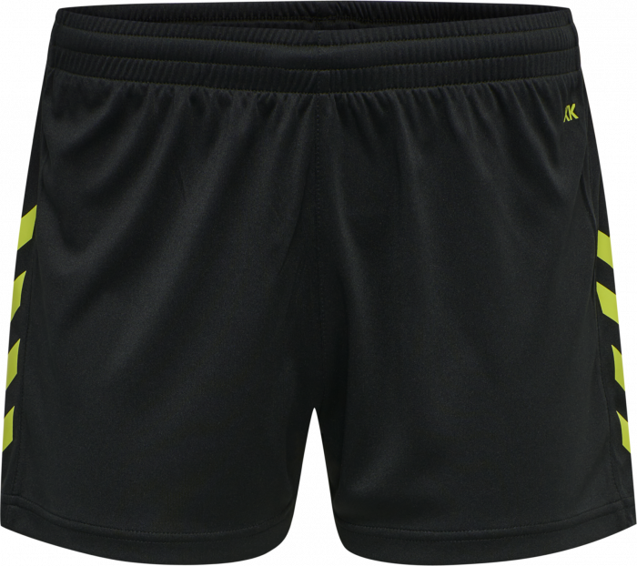 Hummel - Core Xk Poly Shorts Women - Schwarz & lime