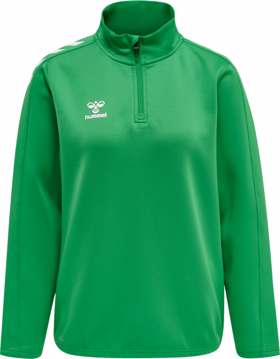 Hummel - Core Xk Half Zip Trøje Women - Jelly bean & hvid